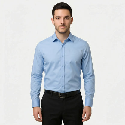 Long-Sleeved Slim-Fit Mens Shirt - Kian