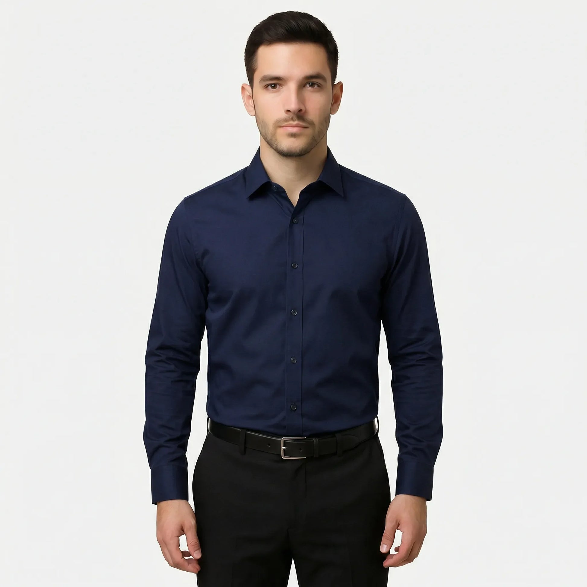 Long-Sleeved Slim-Fit Mens Shirt - Kian
