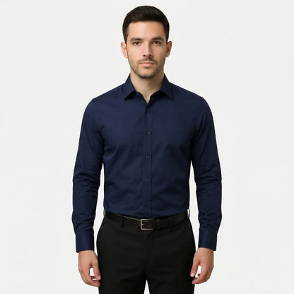 Long-Sleeved Slim-Fit Mens Shirt - Kian