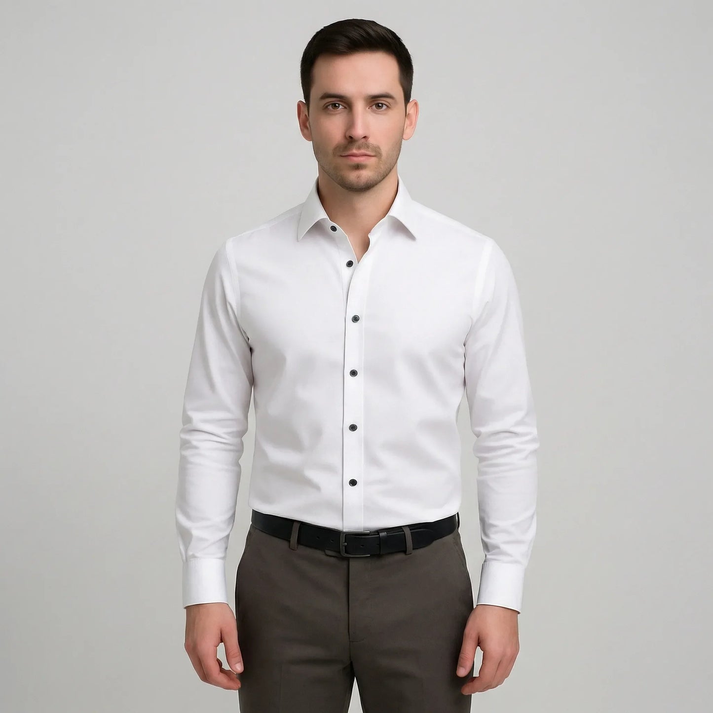 Long-Sleeved Slim-Fit Mens Shirt - Kian