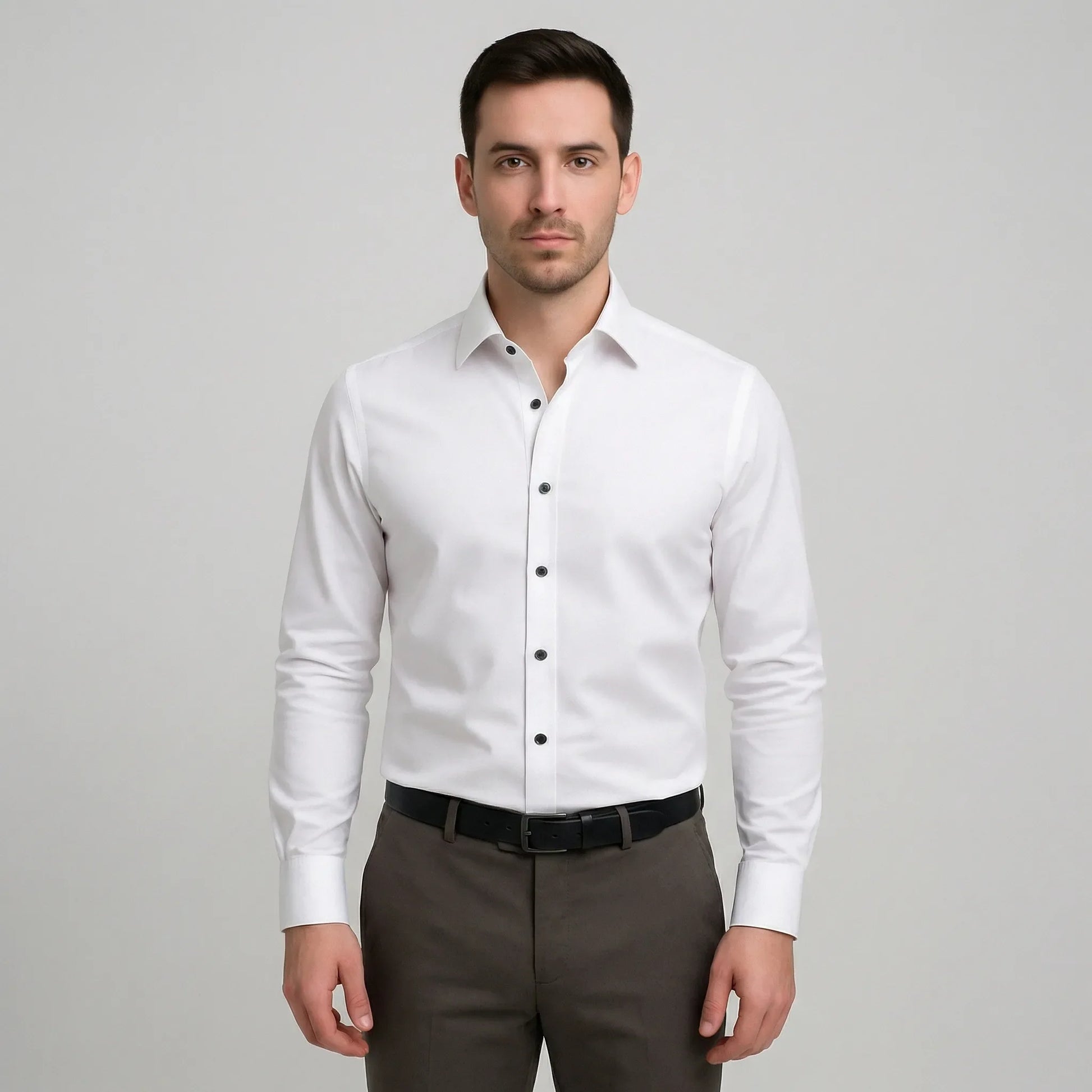 Long-Sleeved Slim-Fit Mens Shirt - Kian
