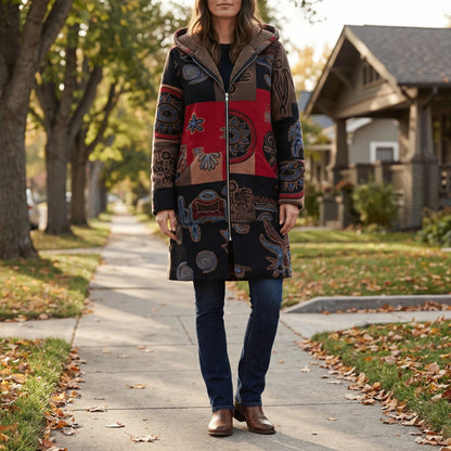 Long Fitted Hooded Jacket - Philine