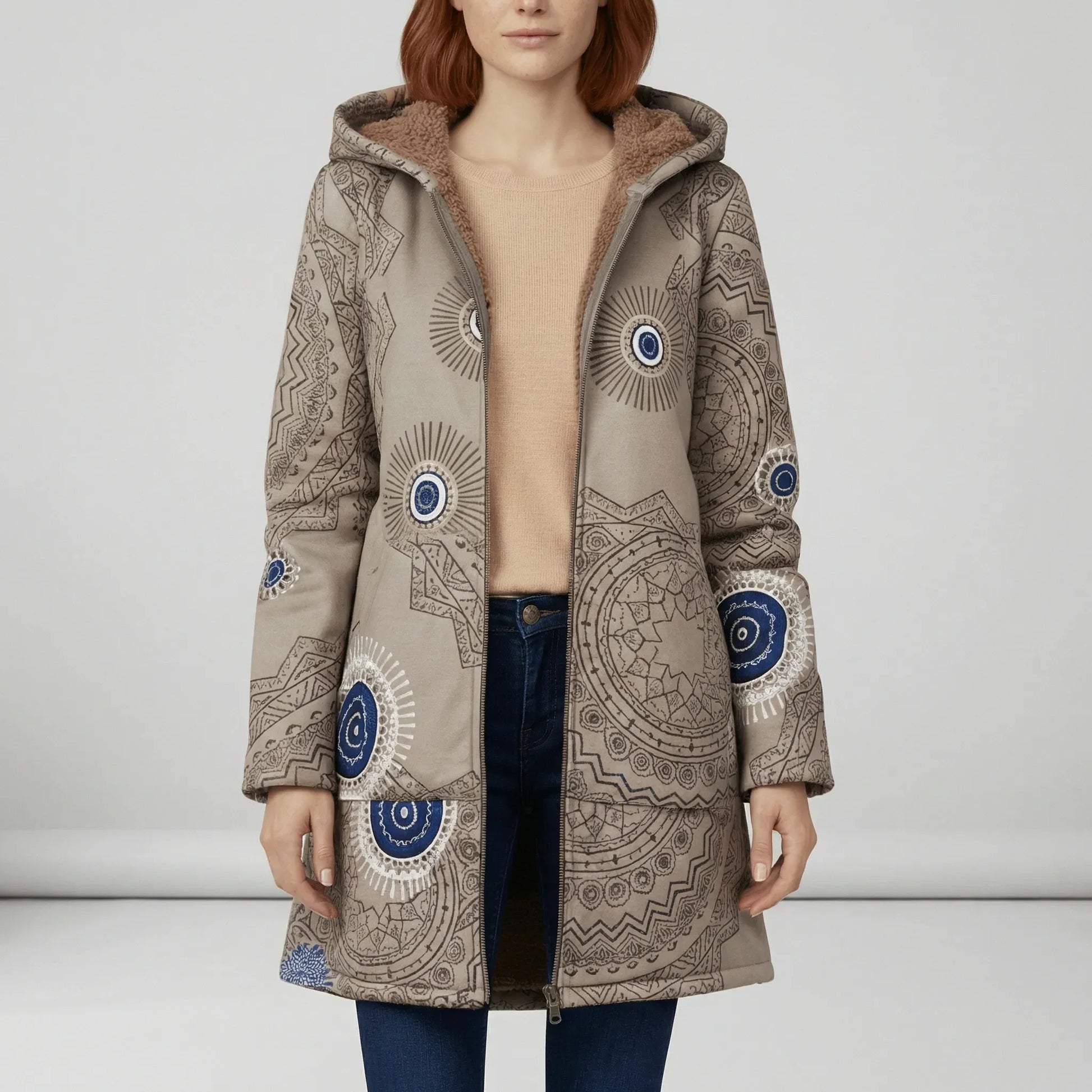 Long Fitted Hooded Jacket - Philine