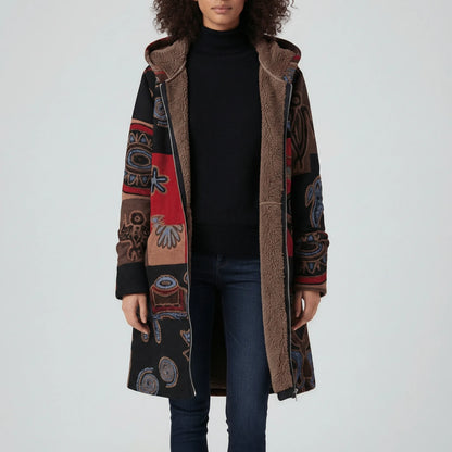 Long Fitted Hooded Jacket - Philine