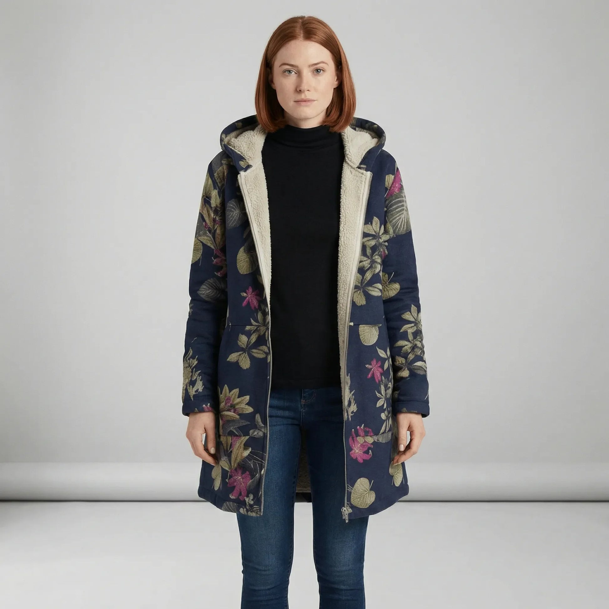 Long Fitted Hooded Jacket - Philine