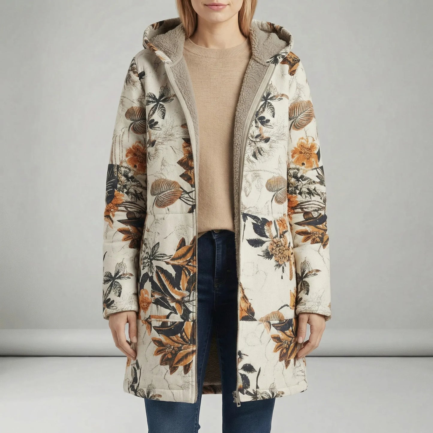 Long Fitted Hooded Jacket - Philine