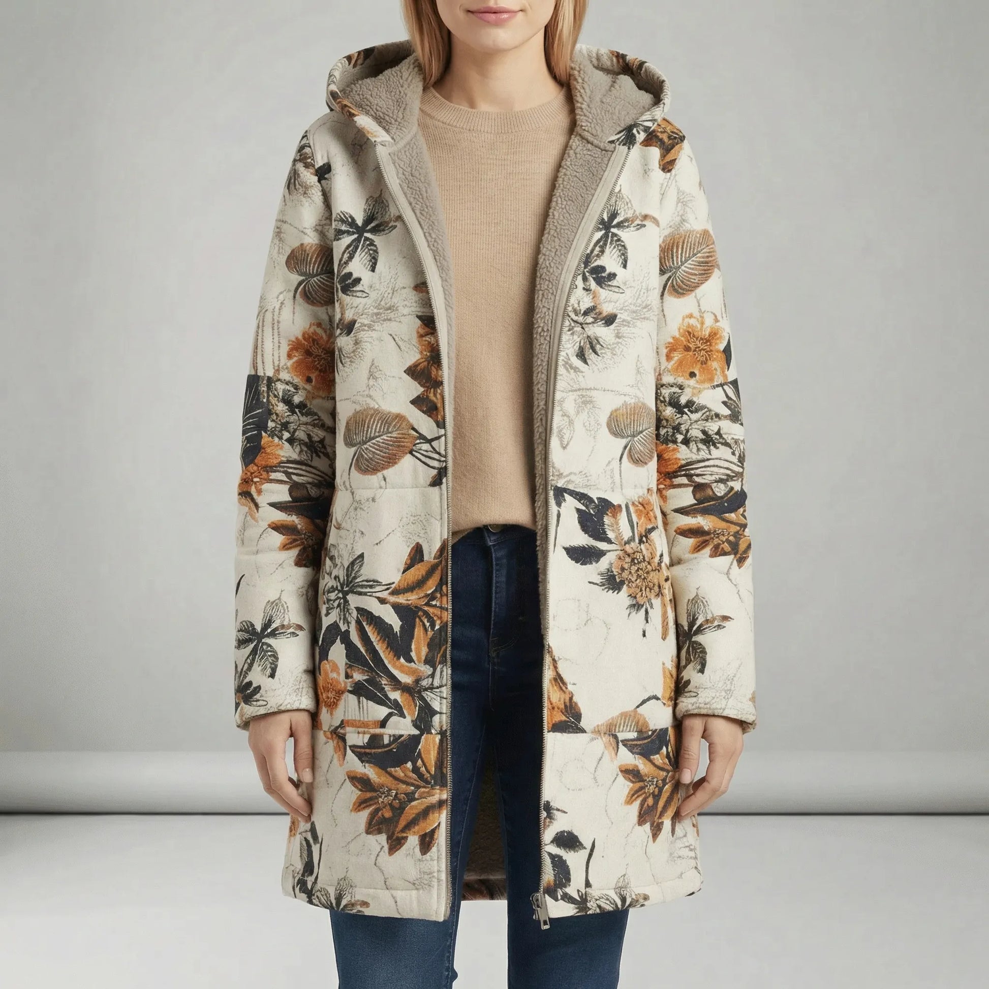 Long Fitted Hooded Jacket - Philine