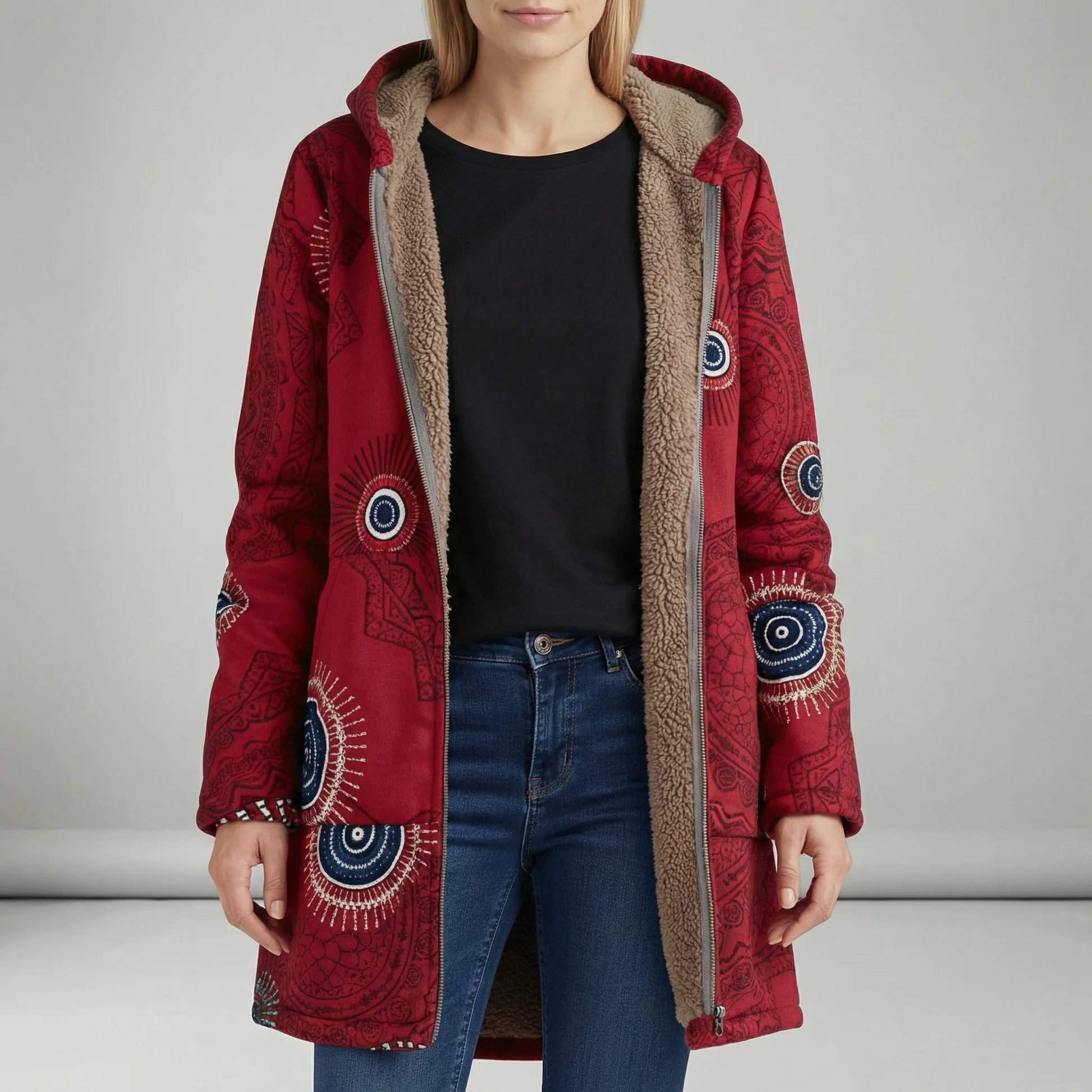 Long Fitted Hooded Jacket - Philine