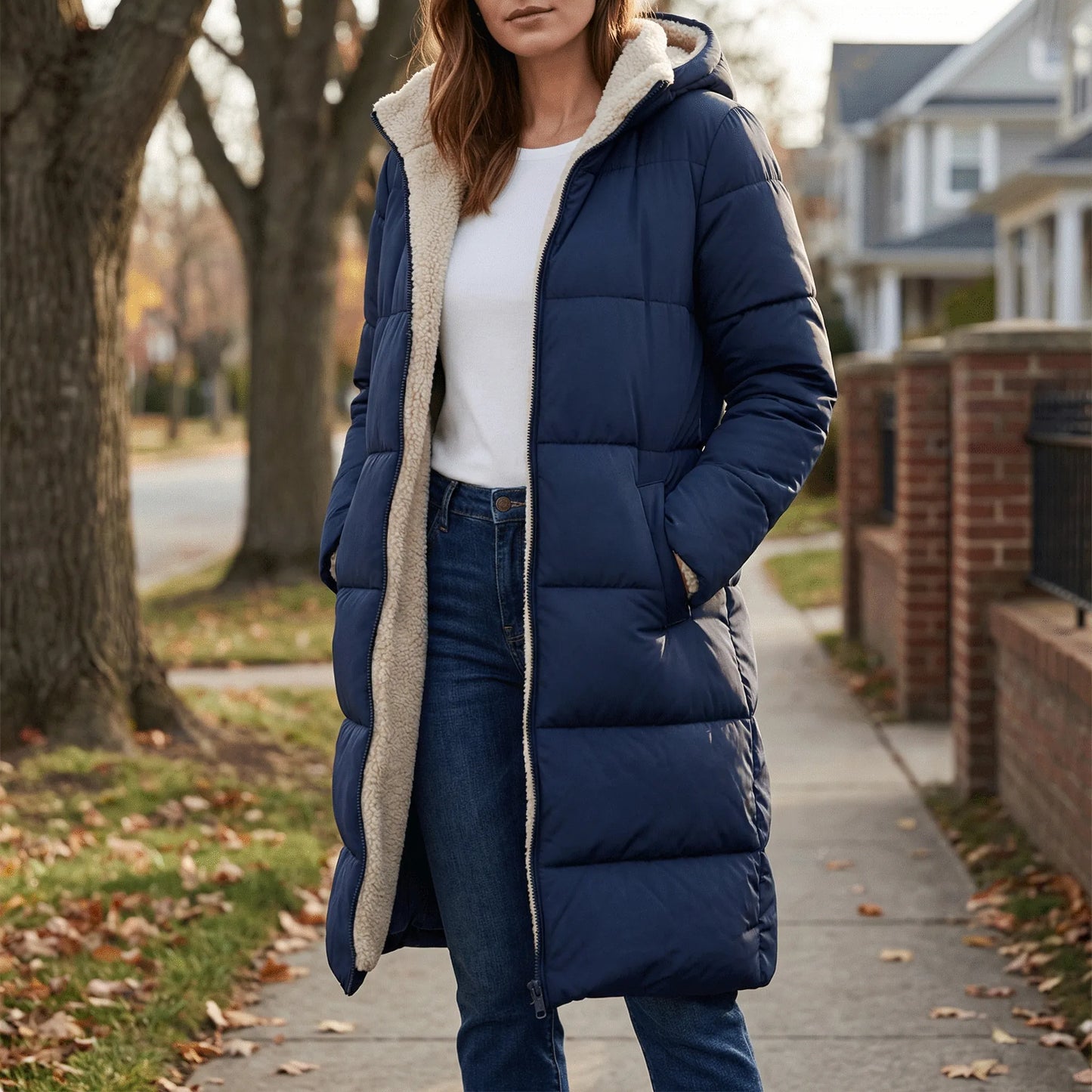 Long Ladies Puffer Coat - Alexa