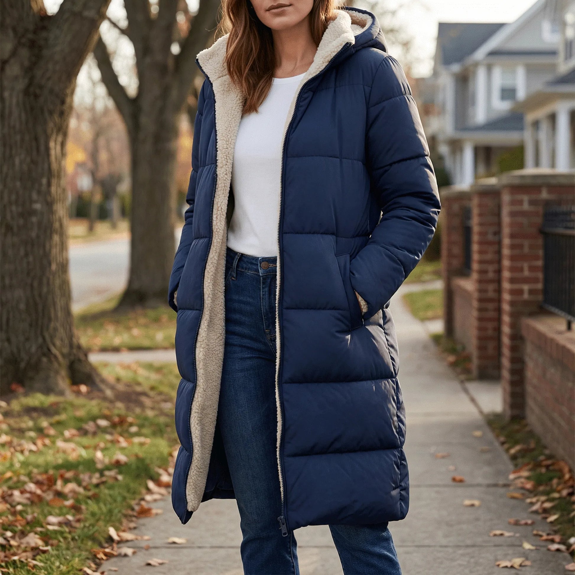 Long Ladies Puffer Coat - Alexa