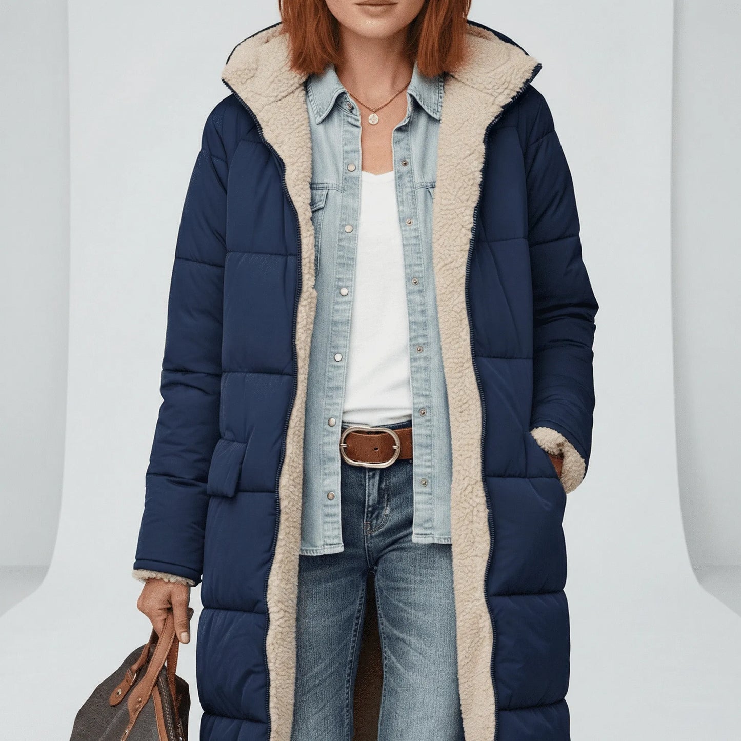 Long Ladies Puffer Coat - Alexa