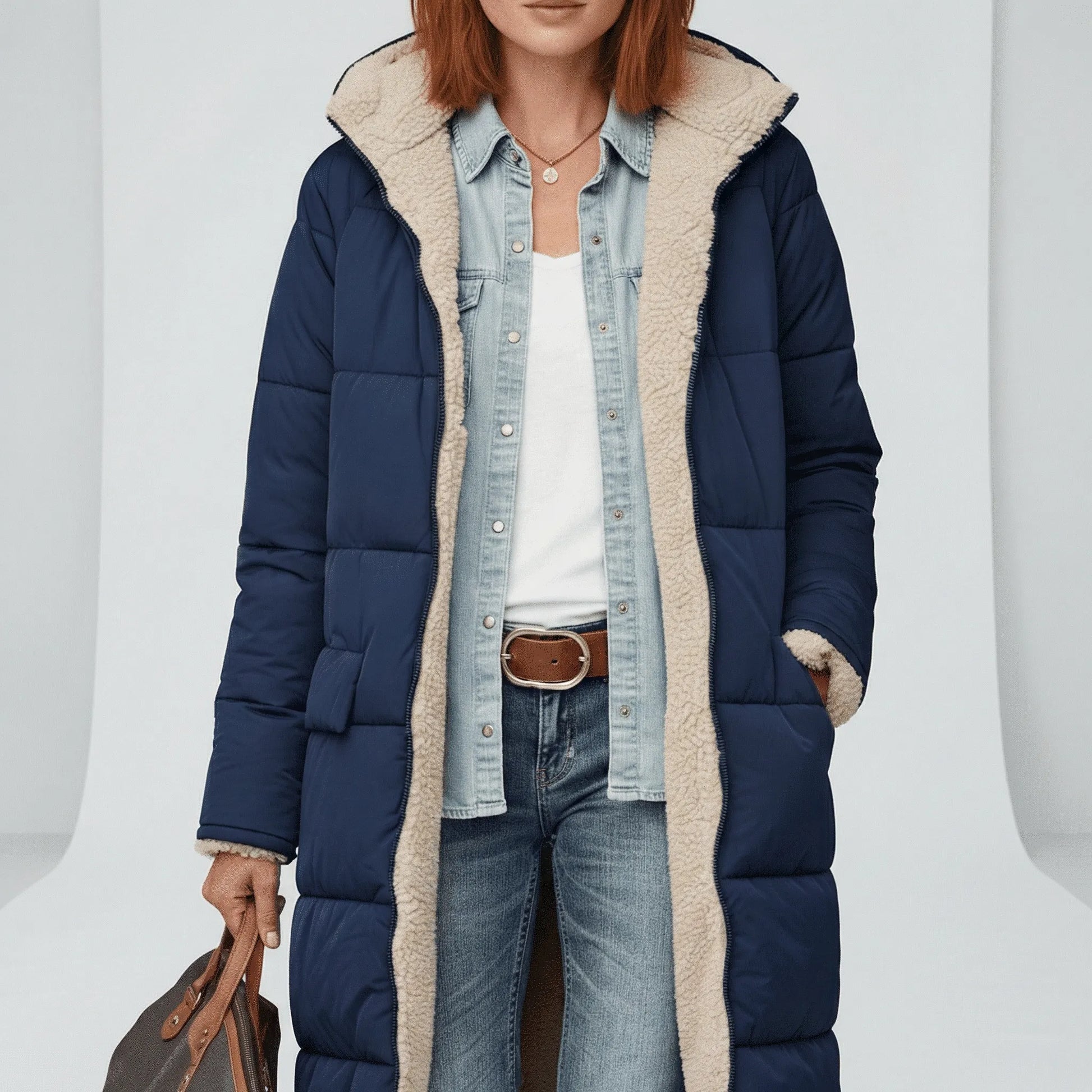 Long Ladies Puffer Coat - Alexa