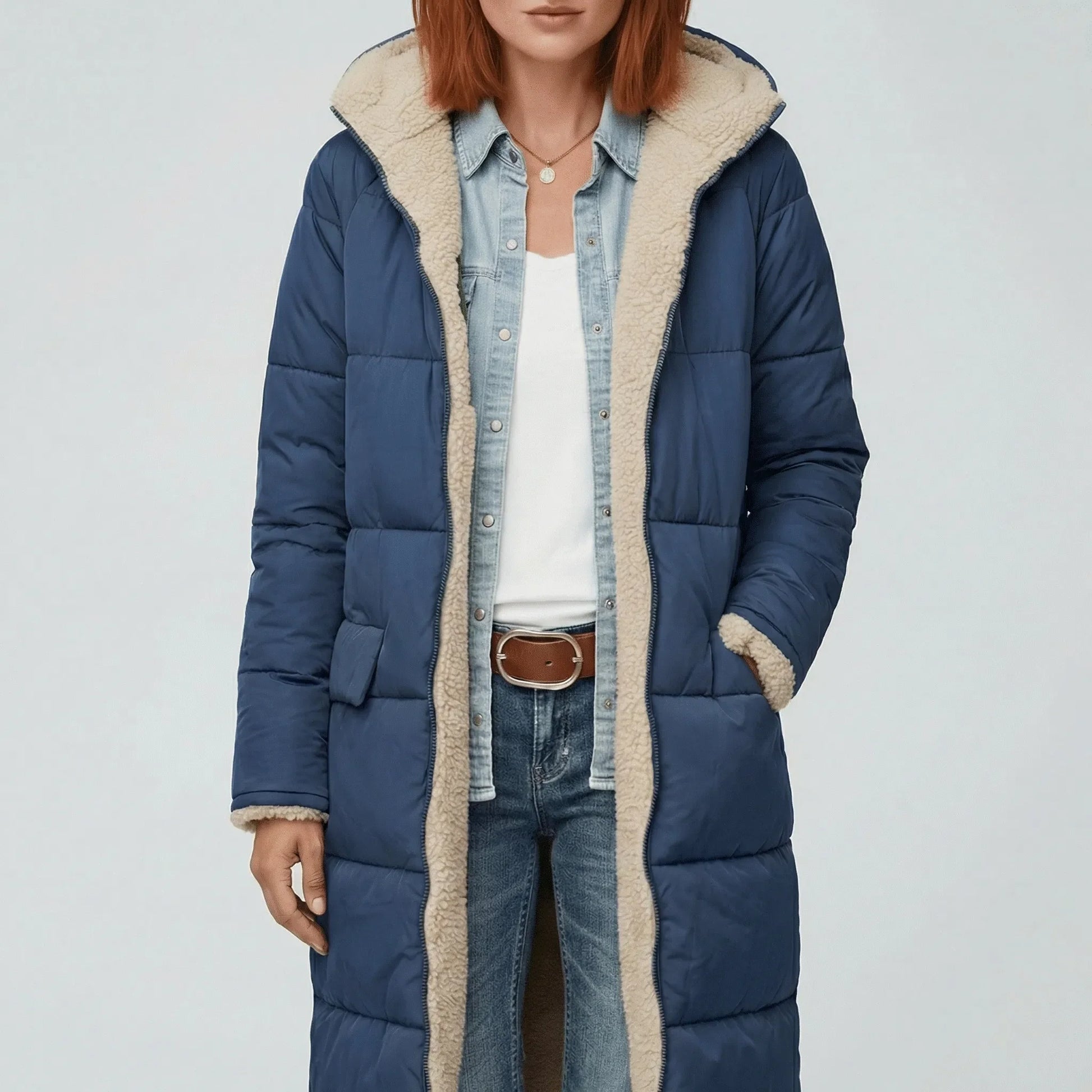 Long Ladies Puffer Coat - Alexa