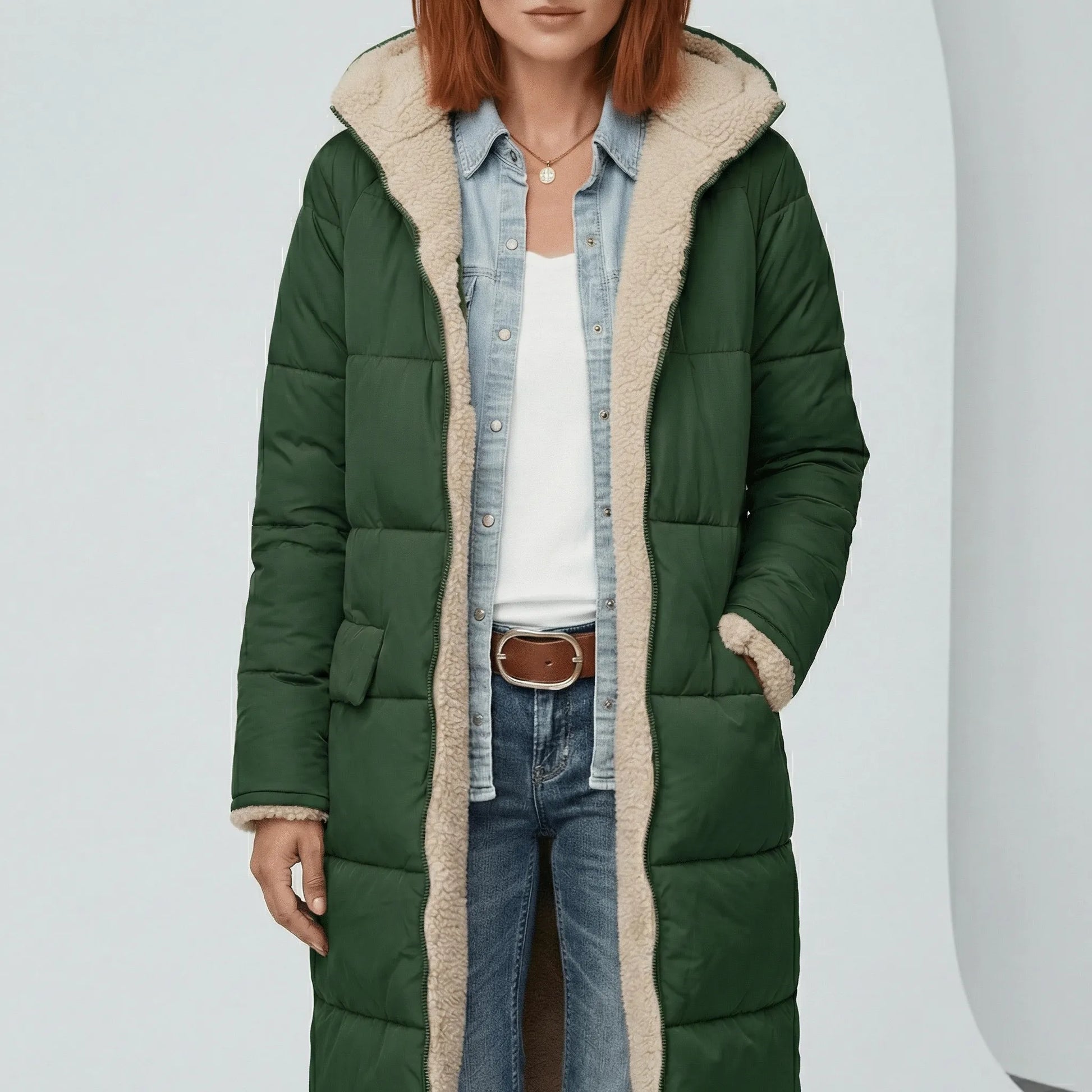 Long Ladies Puffer Coat - Alexa