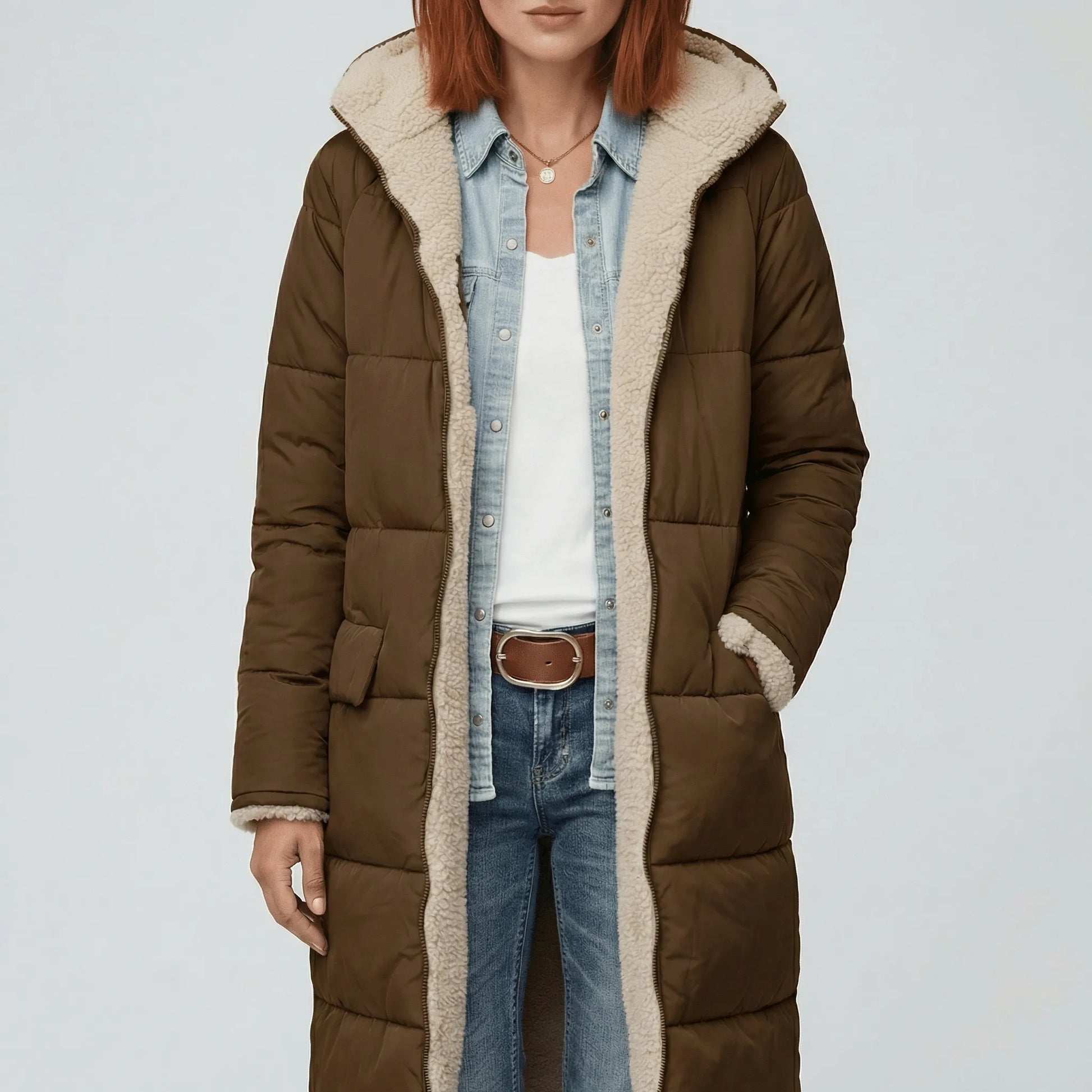 Long Ladies Puffer Coat - Alexa