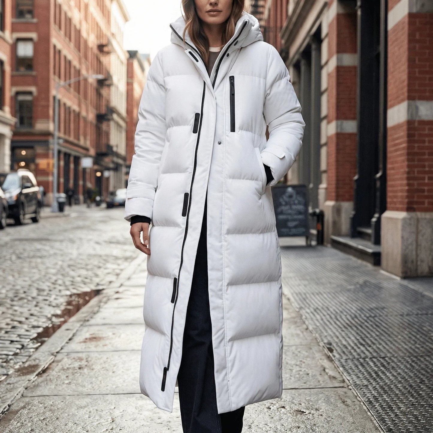 Long Ladies Puffer Coat - Samantha
