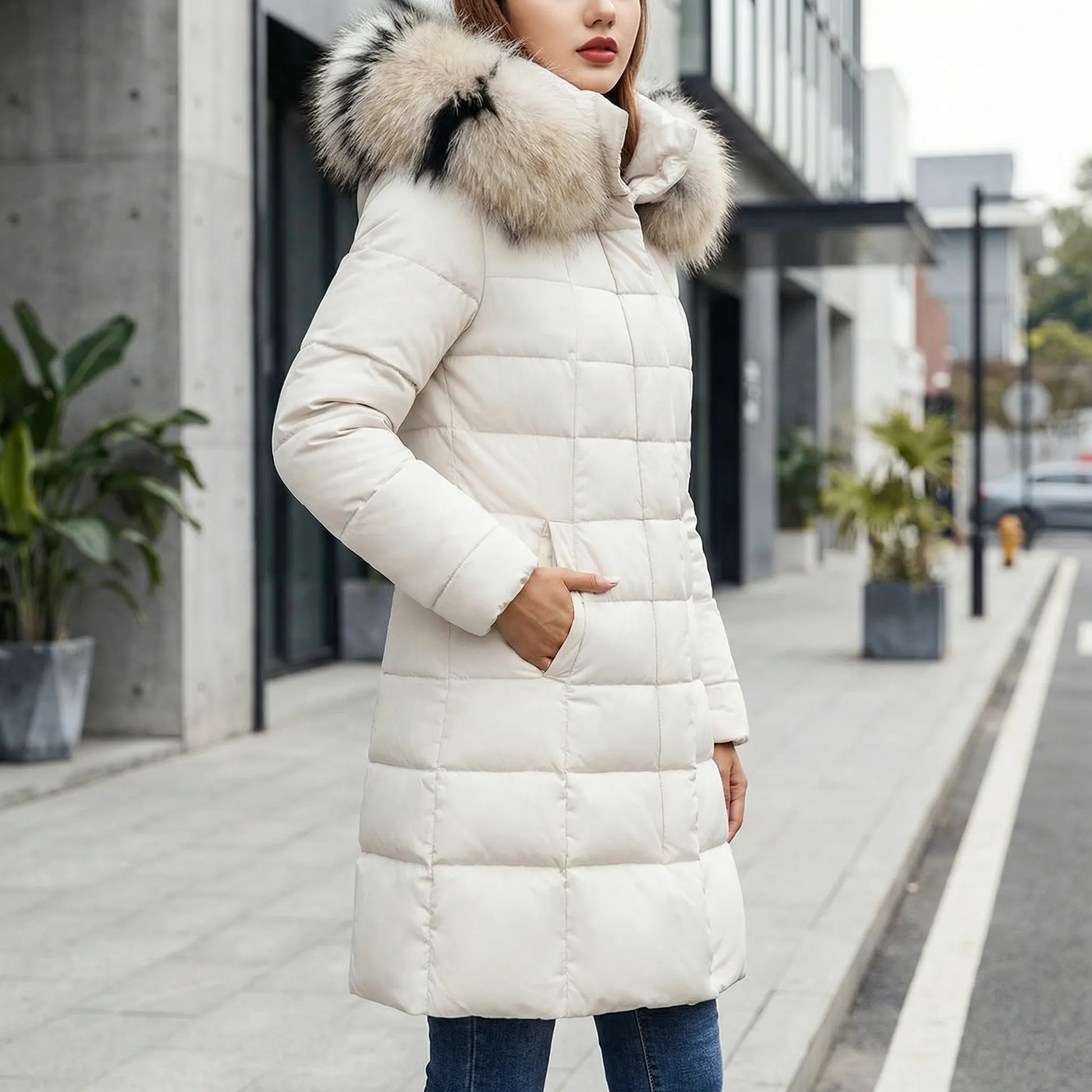 Long Ladies Puffer Coat - Tanja