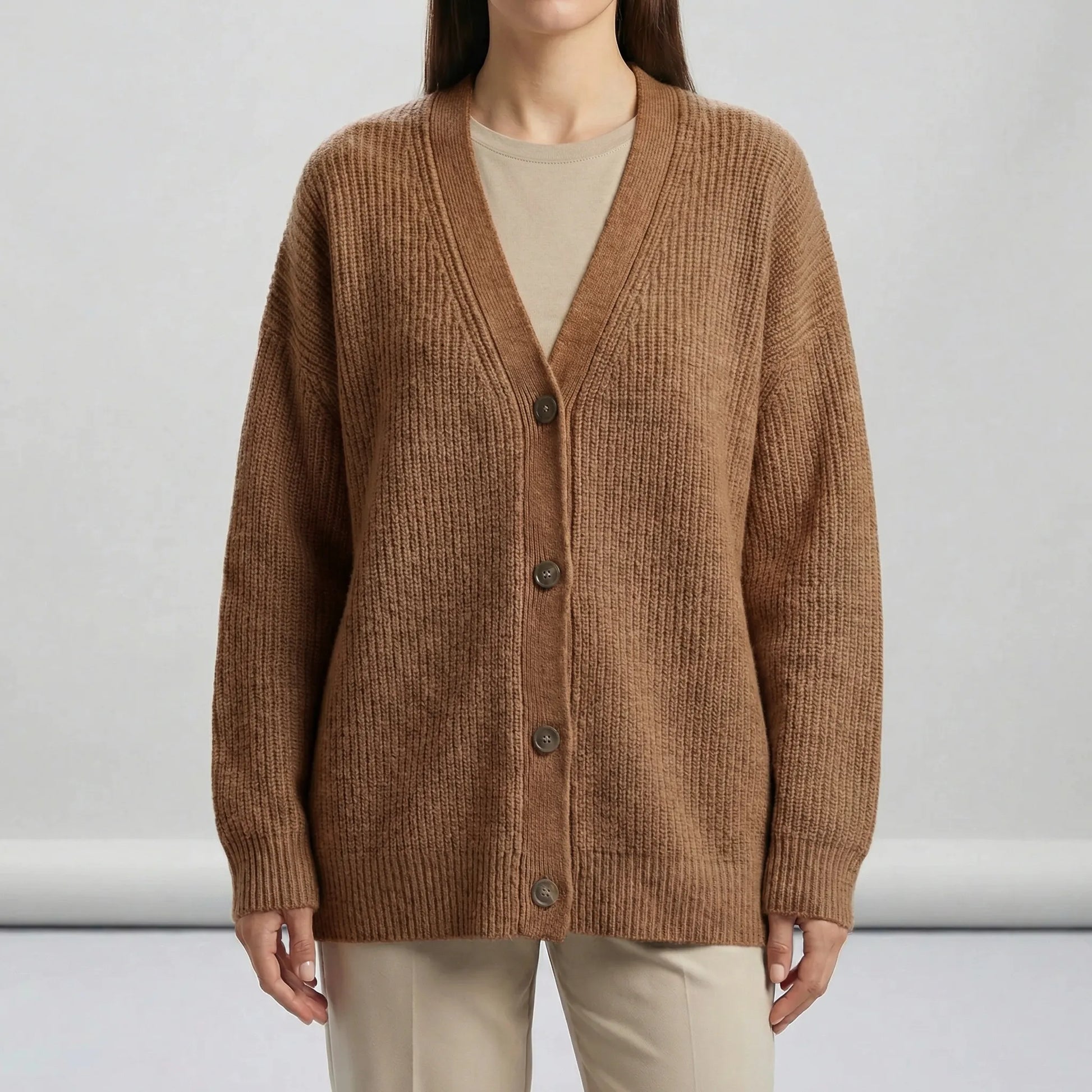 Long Open-Front Cardigan - Lene