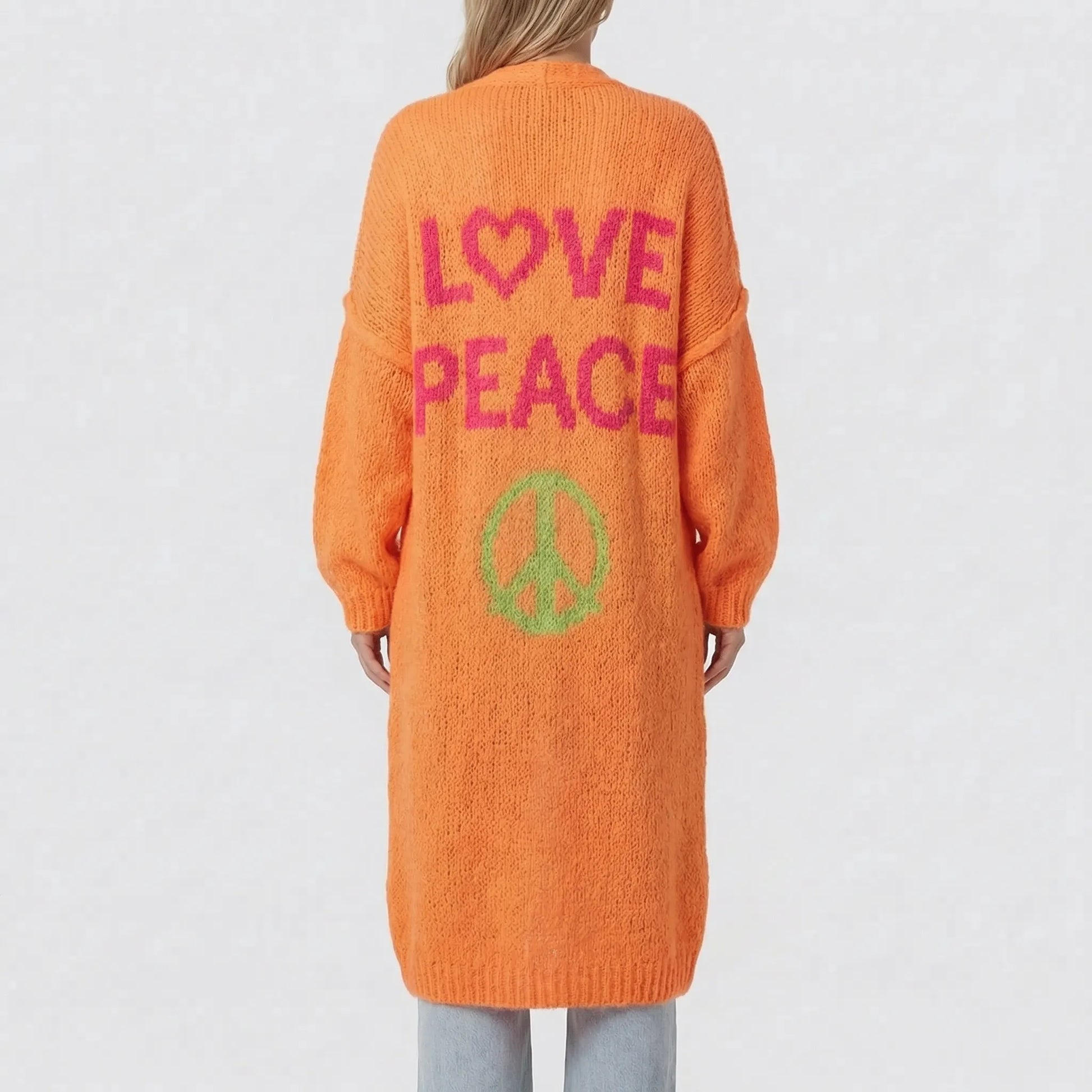 Long Oversized Bohemian Knit Cardigan - Faye