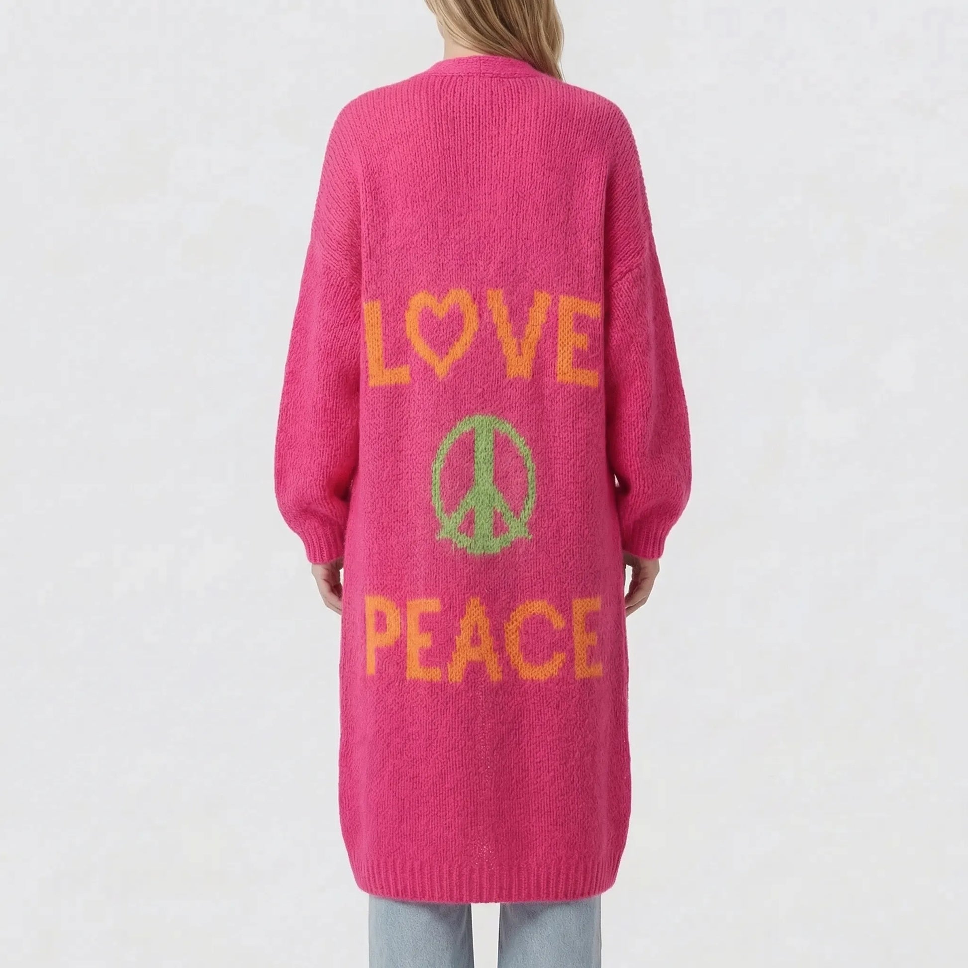 Long Oversized Bohemian Knit Cardigan - Faye