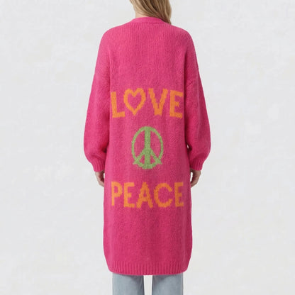 Long Oversized Bohemian Knit Cardigan - Faye