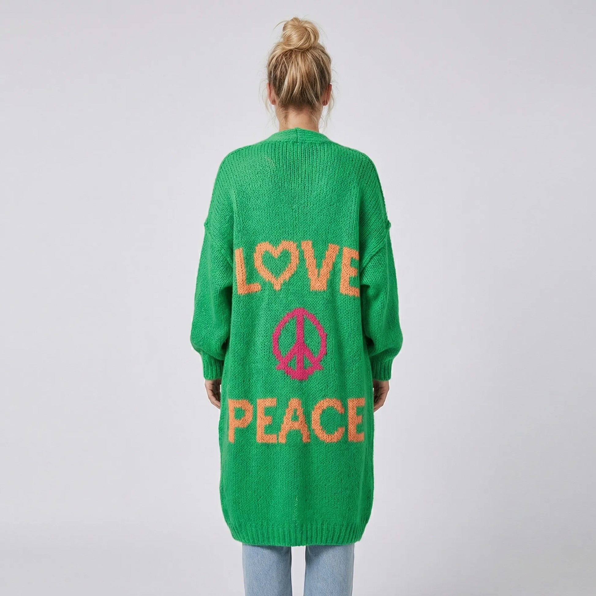 Long Oversized Bohemian Knit Cardigan - Faye