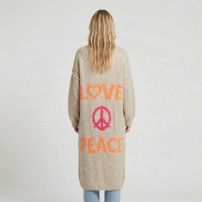 Long Oversized Bohemian Knit Cardigan - Faye