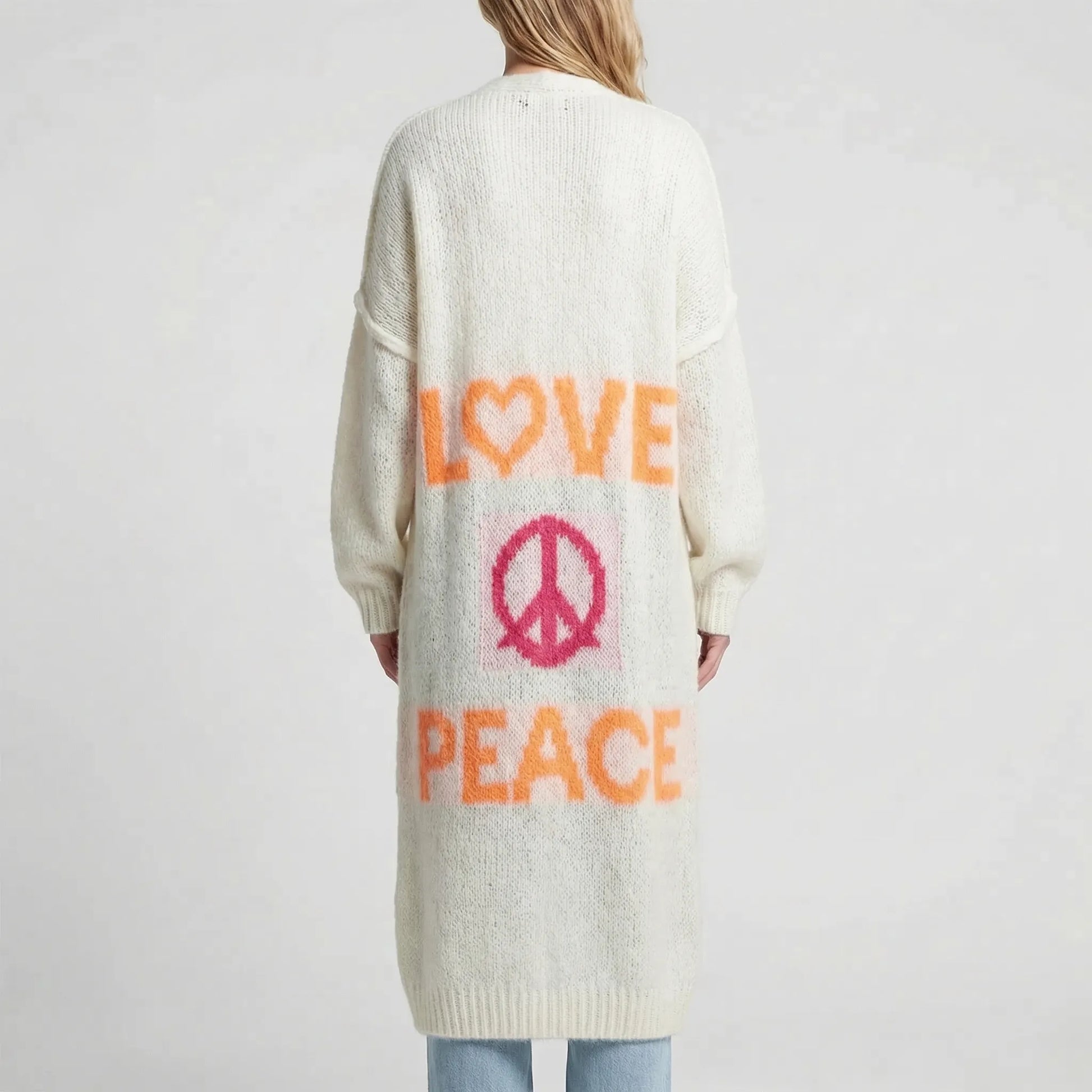 Long Oversized Bohemian Knit Cardigan - Faye