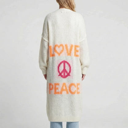 Long Oversized Bohemian Knit Cardigan - Faye