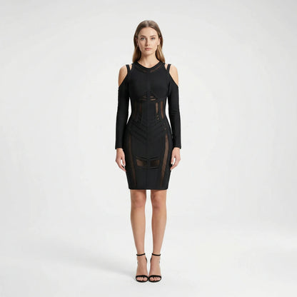 Long Sleeve Bandage Dress - Emilie