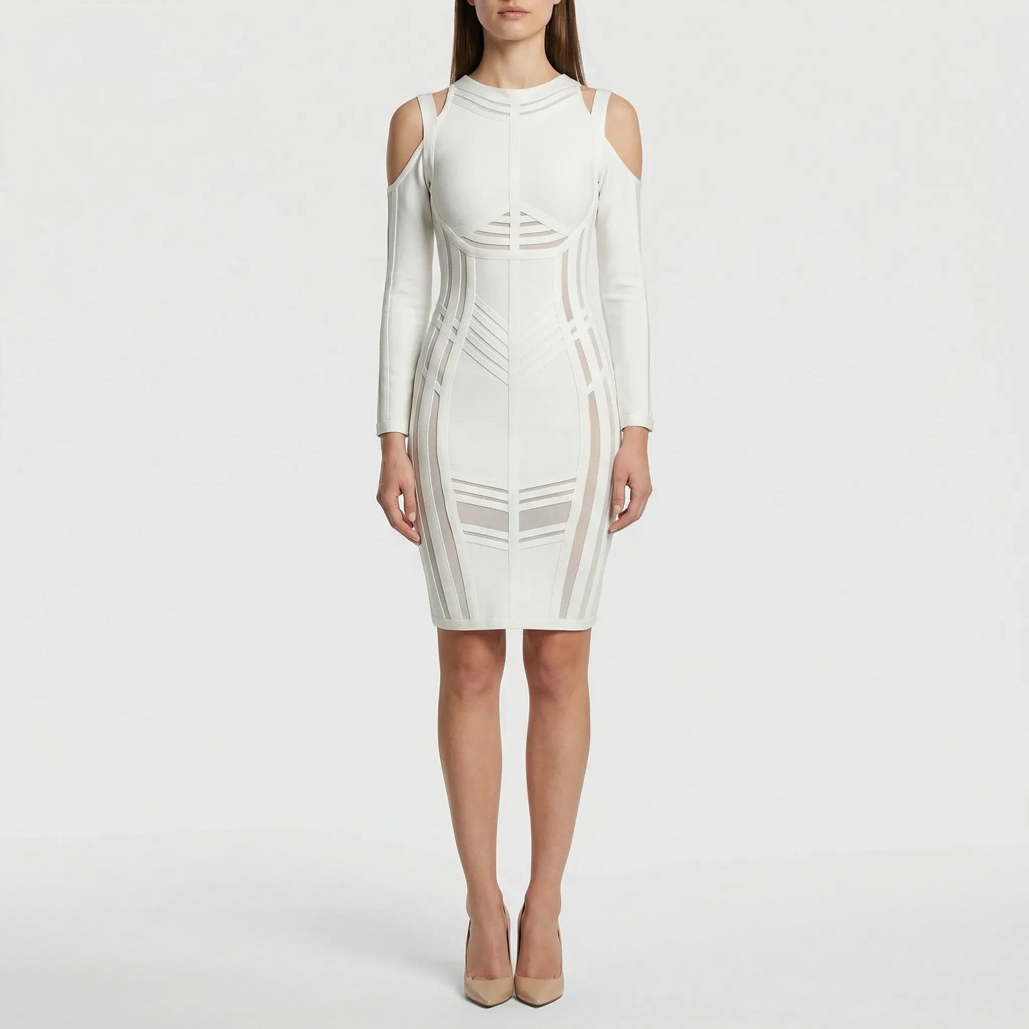 Long Sleeve Bandage Dress - Emilie
