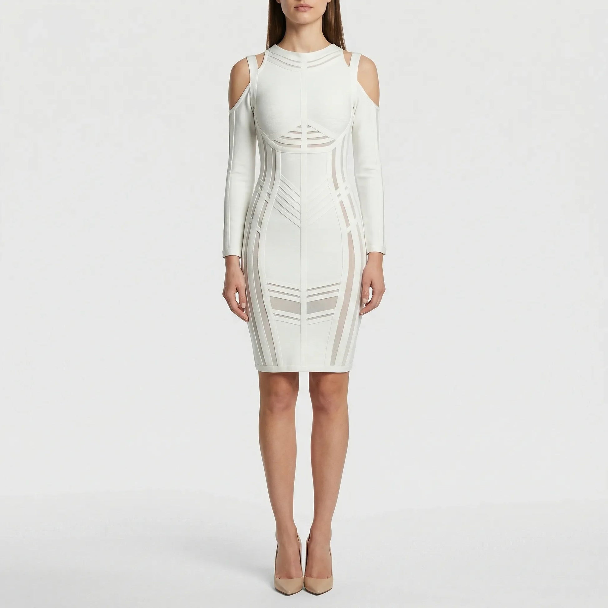 Long Sleeve Bandage Dress - Emilie