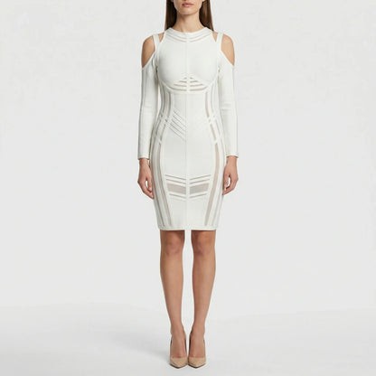 Long Sleeve Bandage Dress - Emilie