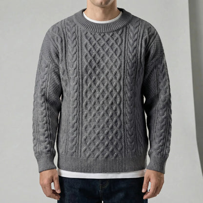 Long Sleeve Cable Knit Jumper - David