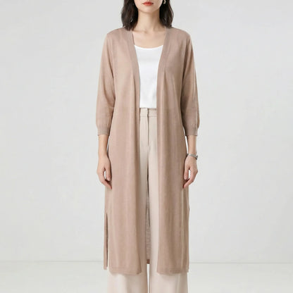 Long Sleeve Cardigan Sweater - Sandy