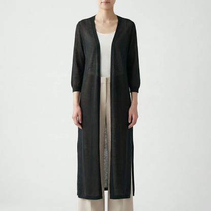 Long Sleeve Cardigan Sweater - Sandy
