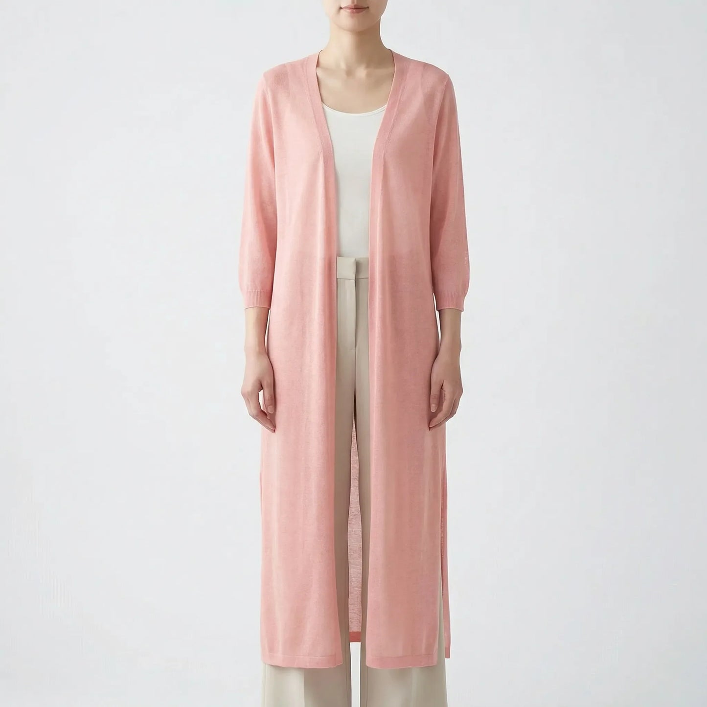 Long Sleeve Cardigan Sweater - Sandy