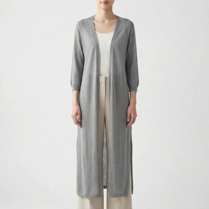 Long Sleeve Cardigan Sweater - Sandy
