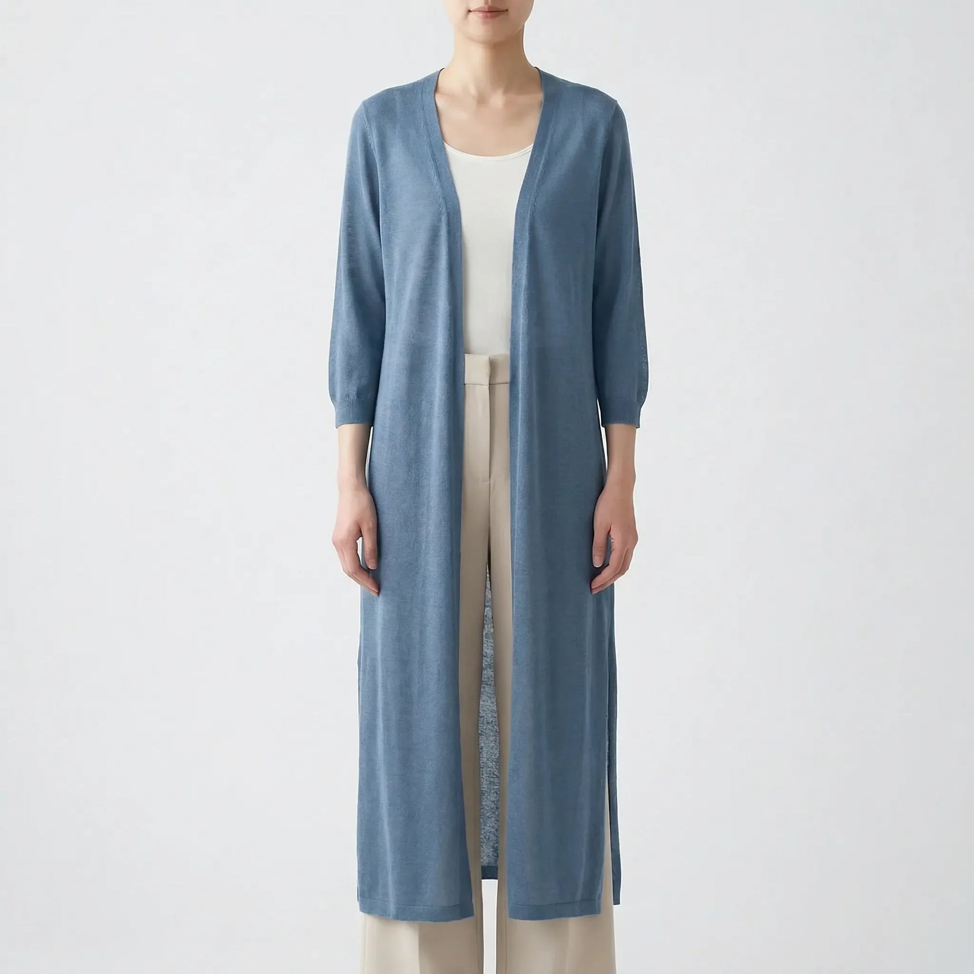 Long Sleeve Cardigan Sweater - Sandy