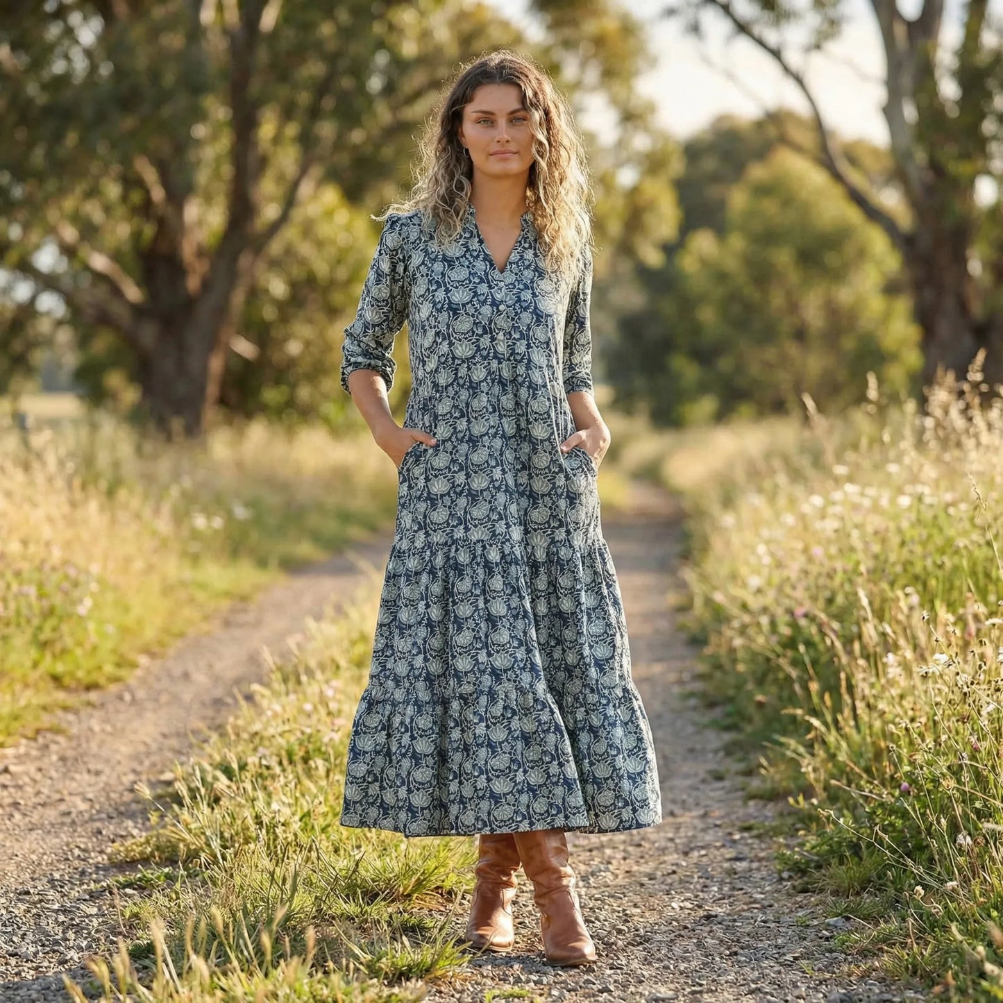 Long Sleeve Maxi Dress - Joleen