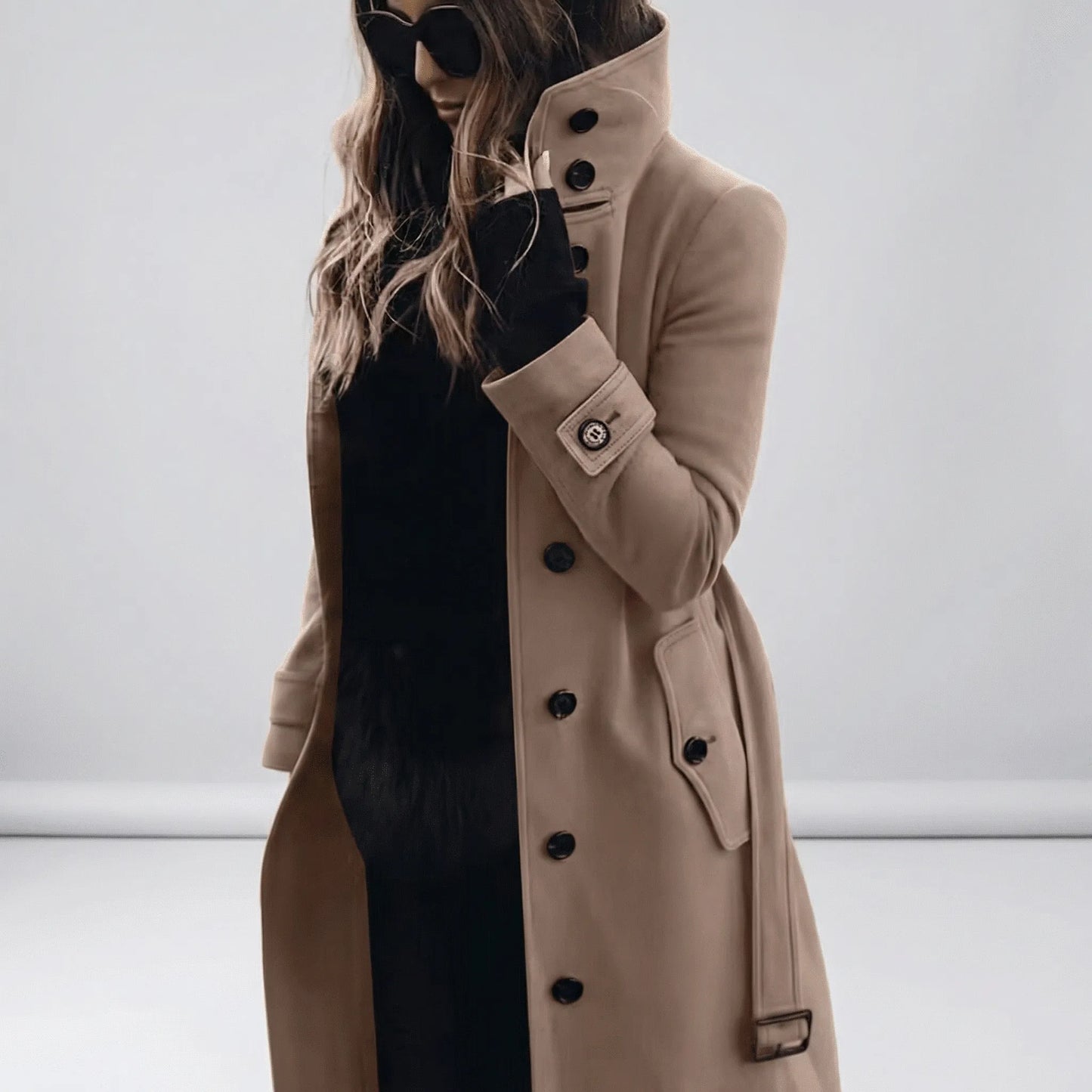 Long Tailored Trench Coat - Alicia