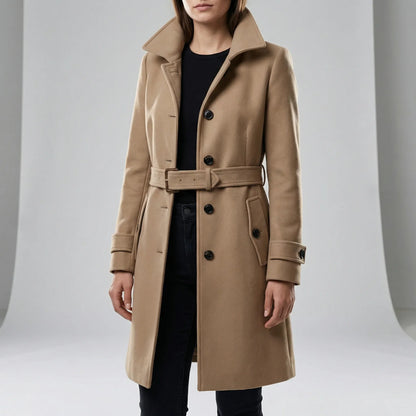 Long Tailored Trench Coat - Alicia