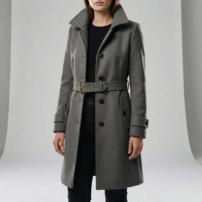 Long Tailored Trench Coat - Alicia