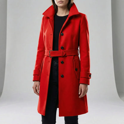 Long Tailored Trench Coat - Alicia