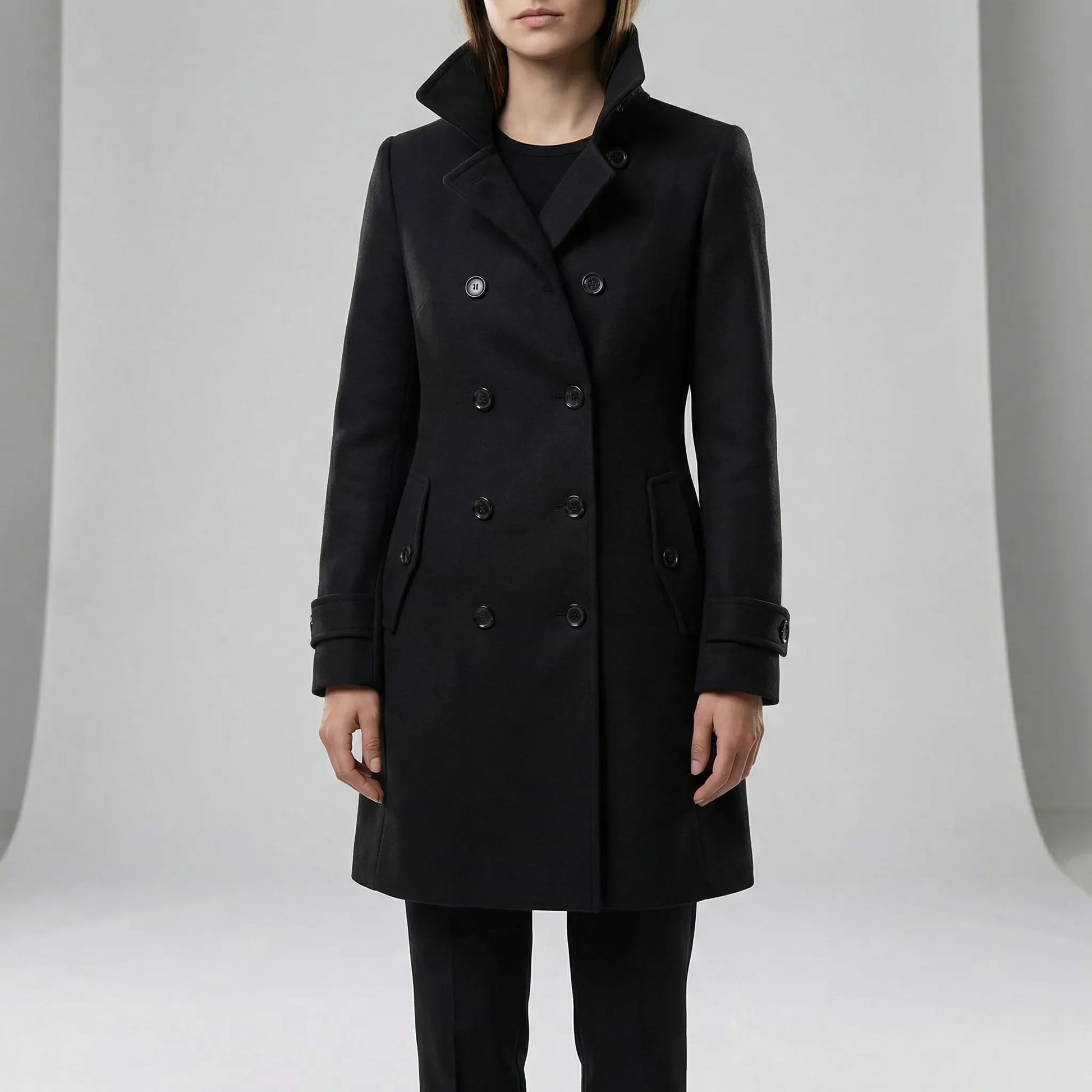 Long Tailored Trench Coat - Alicia