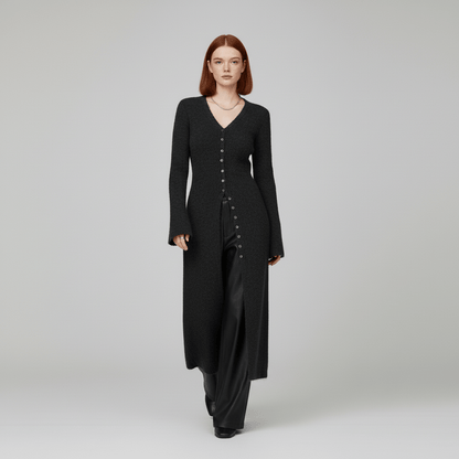 Longline-Cardigan Mit Knopfleiste - Lisann