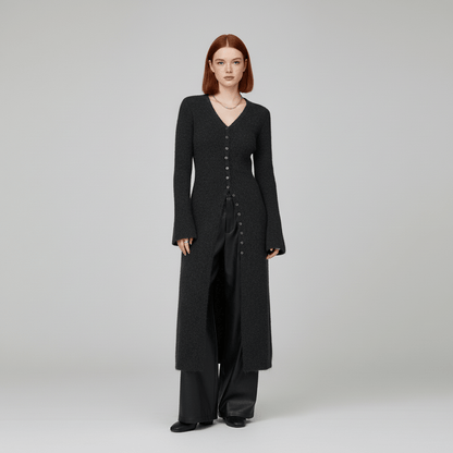 Longline-Cardigan Mit Knopfleiste - Lisann