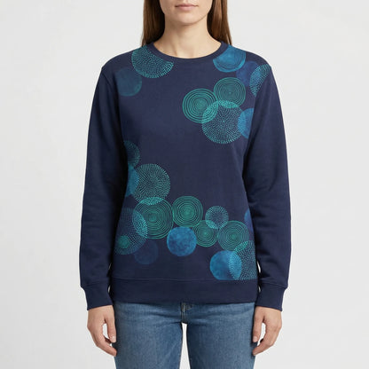 Loose-Fit Round Neck Sweatshirt - Krystal