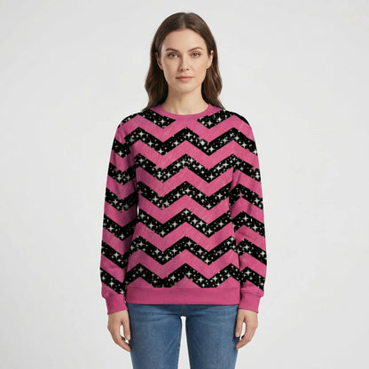 Loose-Fit Round Neck Sweatshirt - Krystal