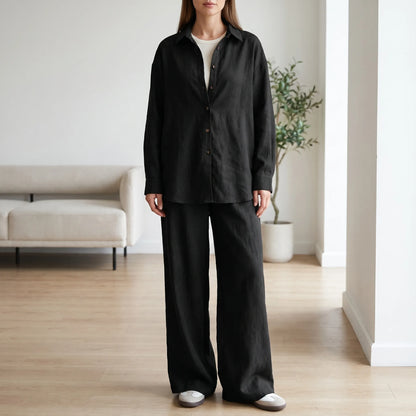 Loose Fit Two Piece Trouser Set - Desiree